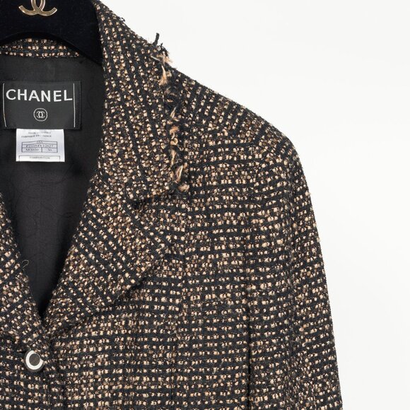 Chanel 03A Brown Wool-Blend Tweed Buttoned Blazer - Picture 4 of 12